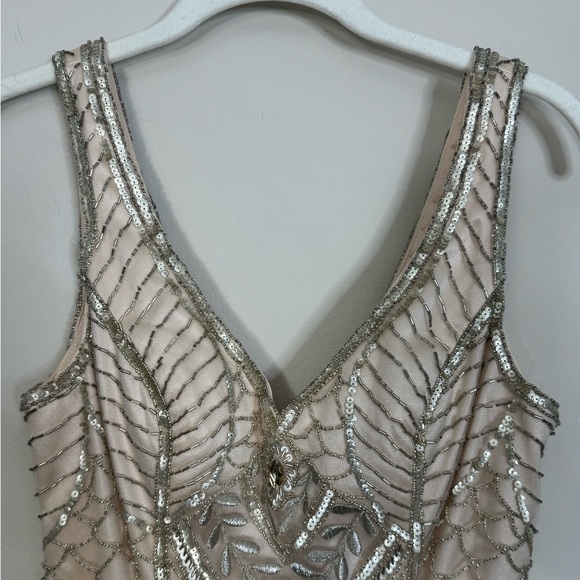 Sue Wong Nocturne Beaded Fringe Dress 2 Art Deco Gatsby Flapper 1920s - Picture 6 of 16